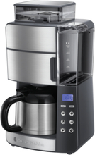 Russell Hobbs Grind & Brew Thermal Kaffemaskine - Børstet Stål