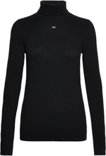 Tjw Essential Turtleneck Sweater Tops Knitwear Turtleneck Black Tommy Jeans