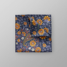 Eton Marinblå näsduk med blommönster