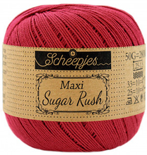 Scheepjes Maxi Sugar Rush Garn Unicolor 192 Scharlakansrd