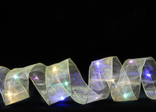 LED dekorativa julbandsljus-batteridriven - Guld - Vit - 5M
