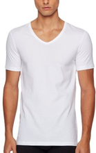 BOSS 2P Cotton Stretch Slim Fit V-Neck T-shirt Hvid bomuld Medium Herre