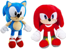 2-Pack Sonic The Hedgehog & Knuckles Plush Toy Pehmo 30cm