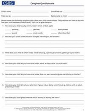 Communication and Symbolic Behaviour Scales: Csbs Record Forms and Caregiver Questionnaire Forms (25 of Each)the Csbs Kit without Toy Kit