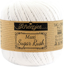 Scheepjes Maxi Sugar Rush Garn Unicolor 106 Snvit
