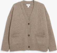Relaxed knitted cardigan - Beige