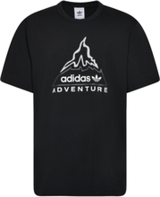 Adidas Adventure Graphic T-Shirt T-shirts Short-sleeved Svart Adidas Originals*Betinget Tilbud