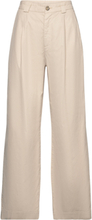 Relaxed Pleated Chinos Bottoms Trousers Chinos Beige Hope