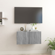 vidaXL Hengende TV-benker grå sonoma 60x30x30 cm konstruert tre