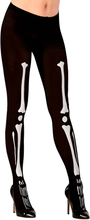Svarta Strumpbyxor Skelett - One size