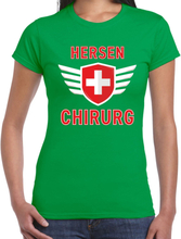 Hersen chirurg verkleed t-shirt groen voor dames