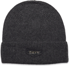 Day Logo Patch Knit Hat Accessories Headwear Beanies Grå DAY ET*Betinget Tilbud