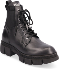 Aria Shoes Boots Ankle Boots Laced Boots Black Karl Lagerfeld Shoes