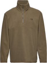 Half Zip Fleece Tops Sweatshirts & Hoodies Fleeces & Midlayers Khaki Green Fred Perry