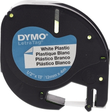Dymo Dymo Letra Tag Plastic Tape 12mmx4m wit S0721660 Replace: N/A