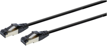 Cablexpert - Patch-kabel - RJ-45 (hane) till RJ-45 (hane) - 2 m - S/FTP - CAT 8 - halogenfri, formpressad, hakfri - svart