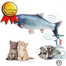 CONFO Elektrisk USB Laddningssimulering Fisk Kattleksak Roliga interaktiva husdjur Katter Kattmynteleksaker för att bita Tugga