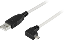 USB 2.0 type A to right-angled Micro-B USB, 5-pin, 2m