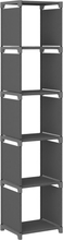 vidaXL Displayhylle med 5 kuber grå 103x30x72,5 cm stoff