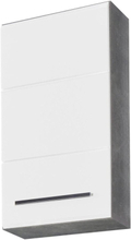 Rootz Wall Cabinet - Storage Unit - Bathroom Organizer - Hanging Cupboard - Mounted Shelf - Bath Locker - Concrete Stone & White - 32x61x21cm