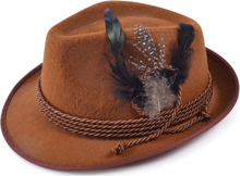 Bruine bierfeest/oktoberfest hoed verkleed accessoire voor dames/heren