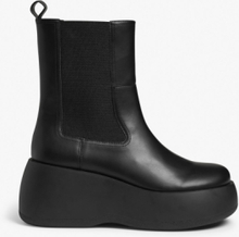 Ankle-high chelsea flatform boots - Black