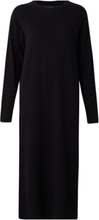 Ivana Cotton/Cashmere Knitted Dress Dresses Knitted Dresses Svart Lexington Clothing*Betinget Tilbud