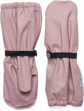 Pu Rain Mittens W. Fleece Recycled Accessories Gloves & Mittens Rain Gloves Pink Mikk-line