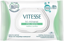 Makeup renseservietter Vitesse Tri-Mineral Mixet hud (25 enheder)