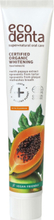 Ecodenta Certified Organic Whitening Toothpaste With Papaya Ectract 75 Ml Beauty WOMEN Home Oral Hygiene Toothpaste Nude Ecodenta*Betinget Tilbud
