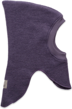 Balaclava Emb. Wool Accessories Headwear Balaclava Purple Huttelihut