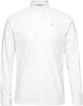 Oxford Stretch Plain L/S Skjorte Uformell Hvit Clean Cut Copenhagen*Betinget Tilbud