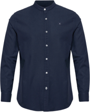 Oxford Mao Stretch L/S Skjorte Uformell Blå Clean Cut Copenhagen*Betinget Tilbud