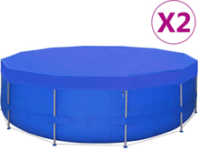 vidaXL Poolöverdrag 2 st PE runt 460 cm 90 g/m²