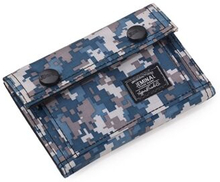 JEMINAL 1312# Casual Camouflage Bi-fold Pung Kortholder Trykknapper Lærred Kort tegnebog