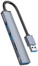 ORICO AH-A12F 4-Port USB3.0 HUB USB til USB3.0+USB2.0+TF Card Slot Adapter Converter Support Kortlæs