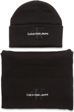 Gifting Logo Beanie/Scarf Accessories Headwear Beanies Black Calvin Klein