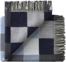 Plain Beat 130X190 Cm Home Textiles Cushions & Blankets Blankets & Throws Blue Silkeborg Uldspinderi