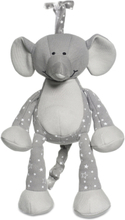 Diinglisar Organic Stars Musical Elephant Toys Baby Toys Musical Plush Toys Grey Teddykompaniet