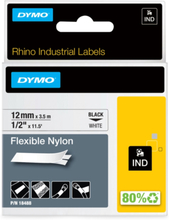 Tape Rhino 12mmx3,5m flexib nylon bl/whi
