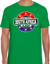 Have fear South Africa is here / Zuid Afrika supporter t-shirt groen voor heren