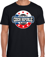 Have fear Czech republic is here t-shirt voor Tsjechie supporters zwart voor heren