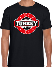 Have fear Turkey is here / Turkije supporter t-shirt zwart voor heren
