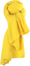 Kasjmier-blend sjaal/omslagdoek in geel