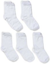 Cotton Socks - 5-Pack Sokker Strømper White Melton