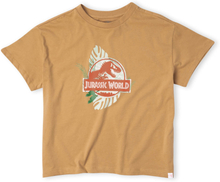 Jurassic World Large Logo Women's Cropped T-Shirt - Tan - XL