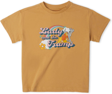 Disney Lady And The Tramp Women's Cropped T-Shirt - Tan - XL