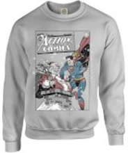 DC Comics Originals Superman Action Comics Grey Christmas Jumper - S