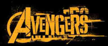 Marvel Avengers Infinity War Orange Logo T-Shirt – Schwarz - 3XL