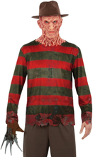 Freddy Kruger Kostymesett - Lisensiert A Nightmare On Elm Street Kostyme - M